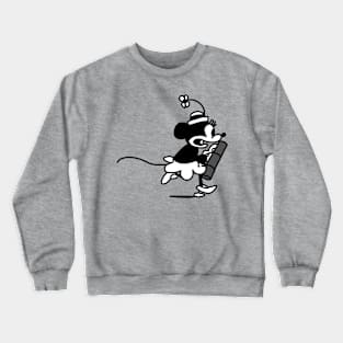 Cartoon Girl Mouse in Steamboat Willie 1928 Crewneck Sweatshirt